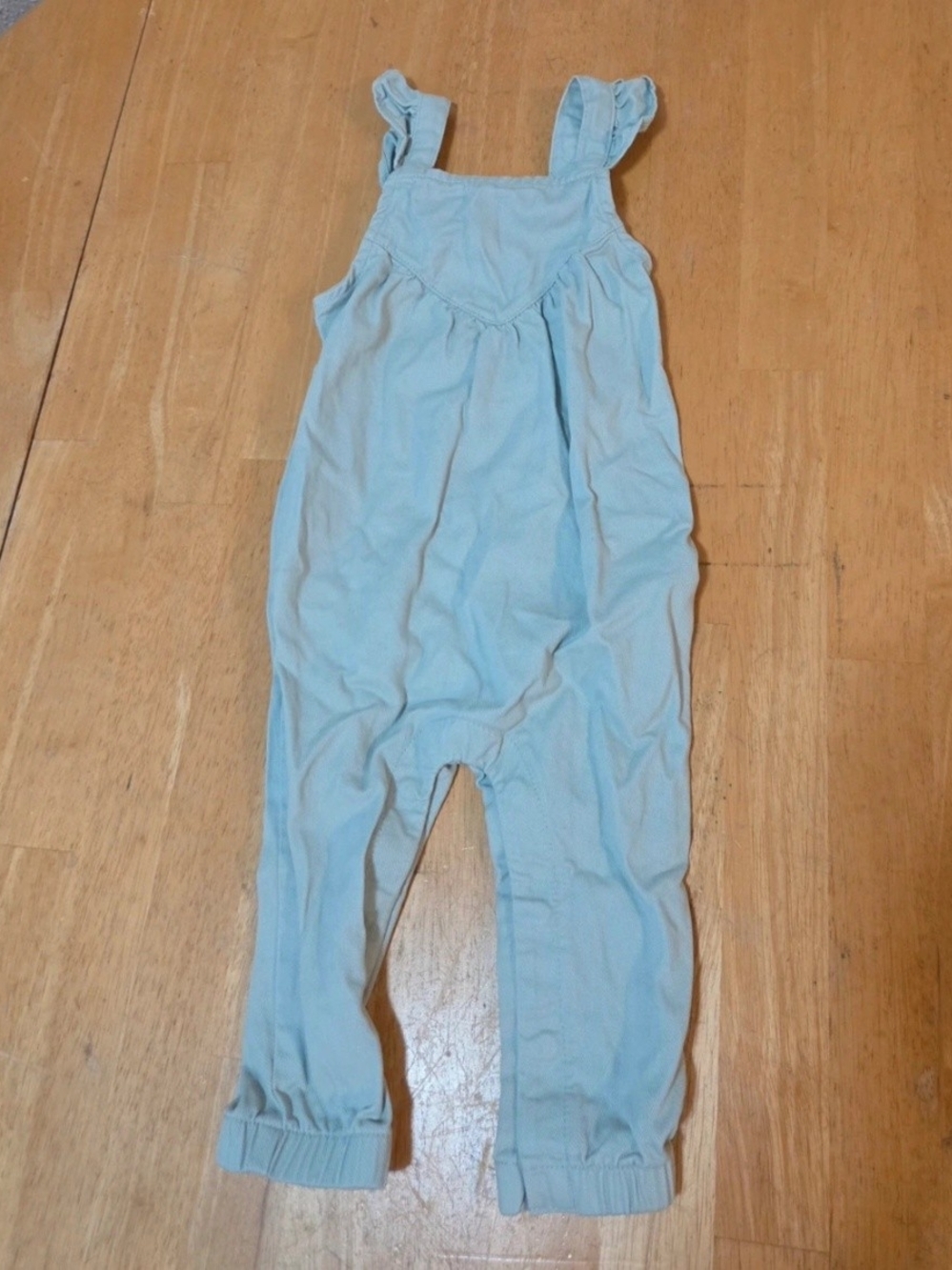 Carter's Light Blue Ruffle-Strap Romper
